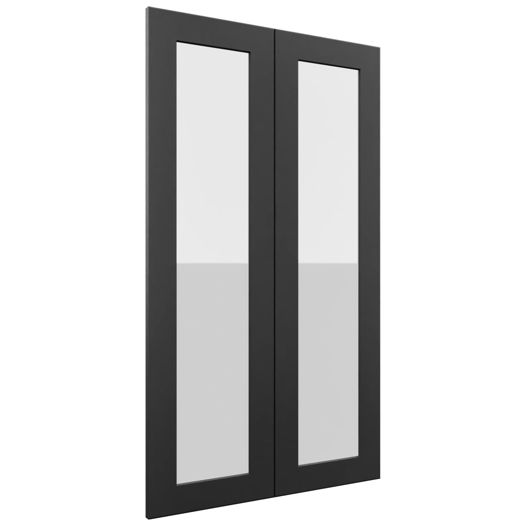 Fabuwood Galaxy Pitch Black DS GDW2442 Wall Glass Door, Front View