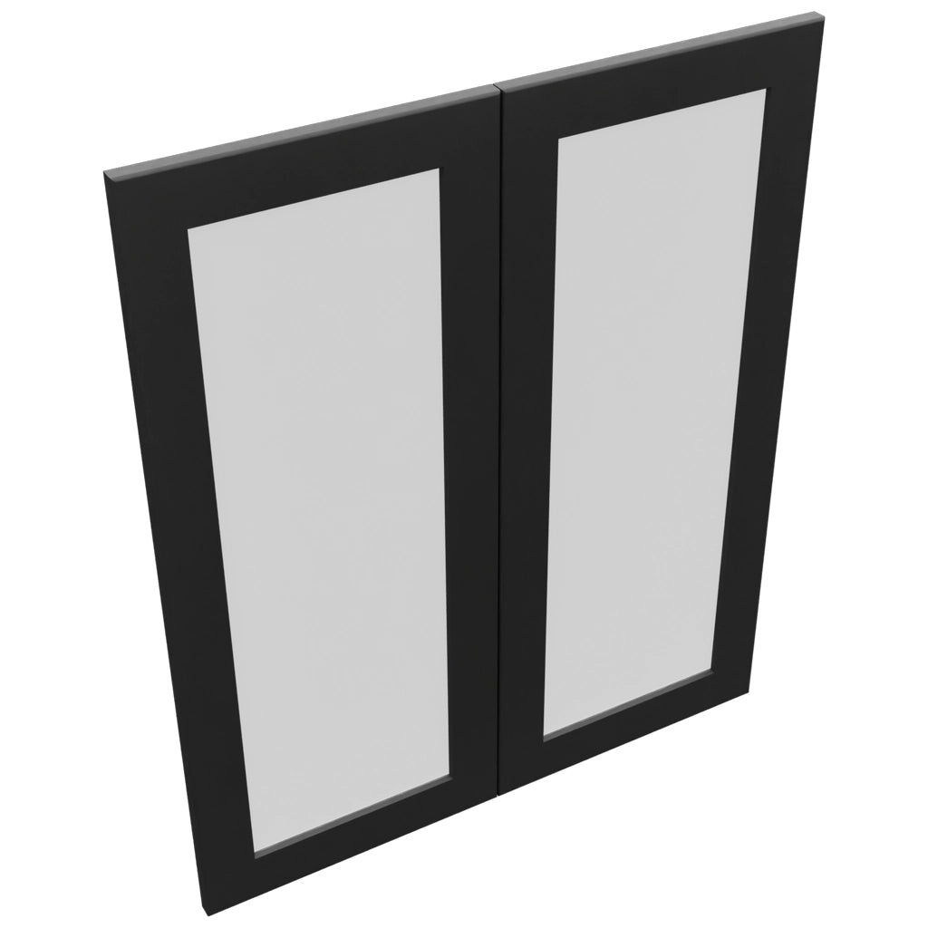 Fabuwood Galaxy Pitch Black DS GDW3036 Wall Glass Door, Top View