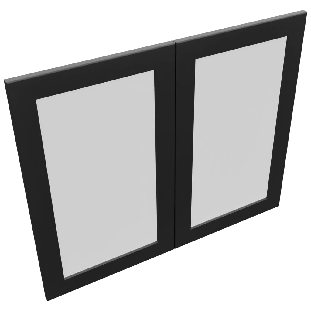 Fabuwood Galaxy Pitch Black DS GDW3630 Wall Glass Door, Top View