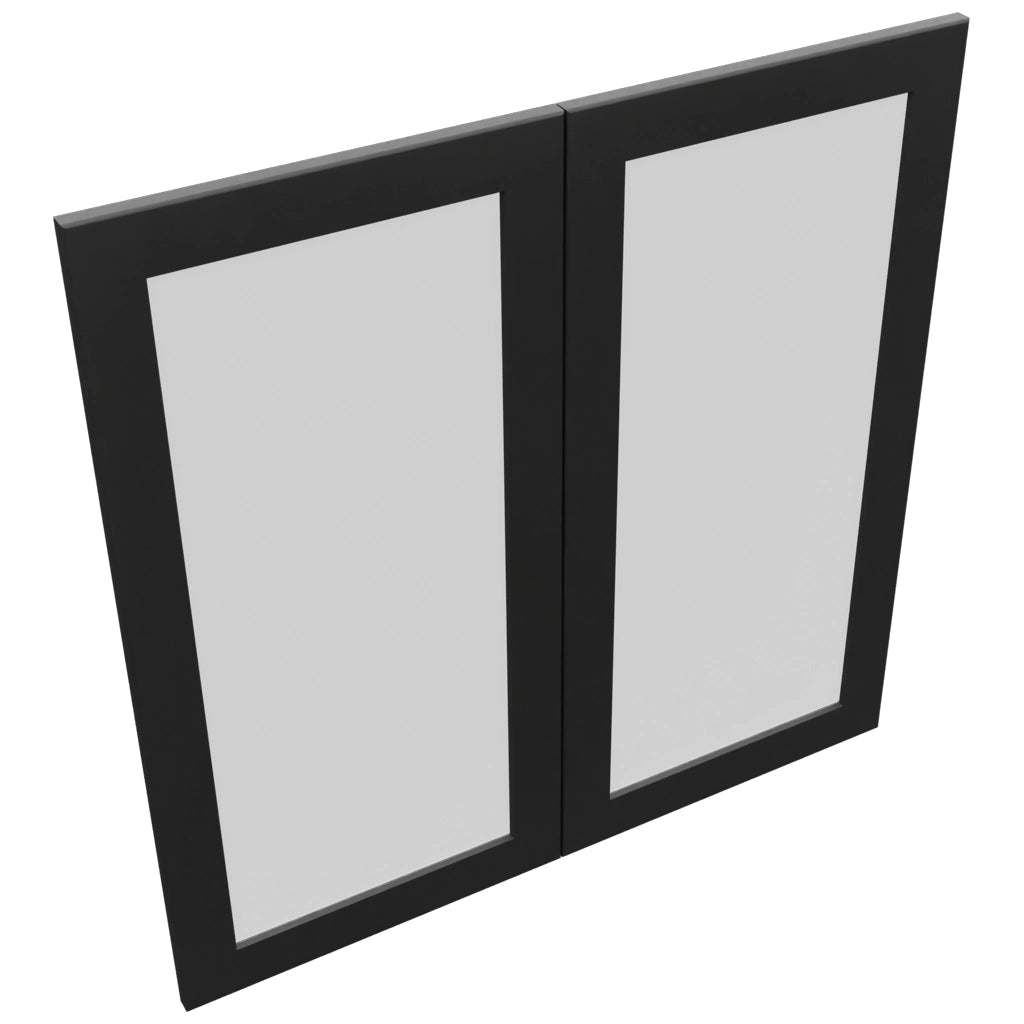 Fabuwood Galaxy Pitch Black DS GDW3636 Wall Glass Door, Top View