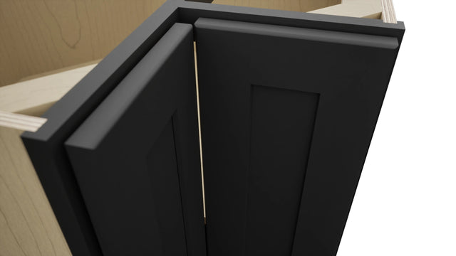 Fabuwood Galaxy Pitch Black ERB33 Base Corner Easy Reach Cabinet, Detail View