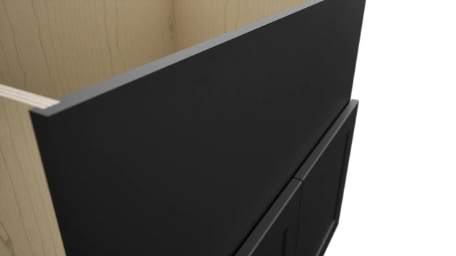 Fabuwood Galaxy Pitch Black FS36 Base Farm Sink Cabinet, Detail View