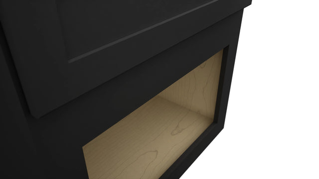 Fabuwood Galaxy Pitch Black MC303021 Wall Microwave Cabinet, Detail View