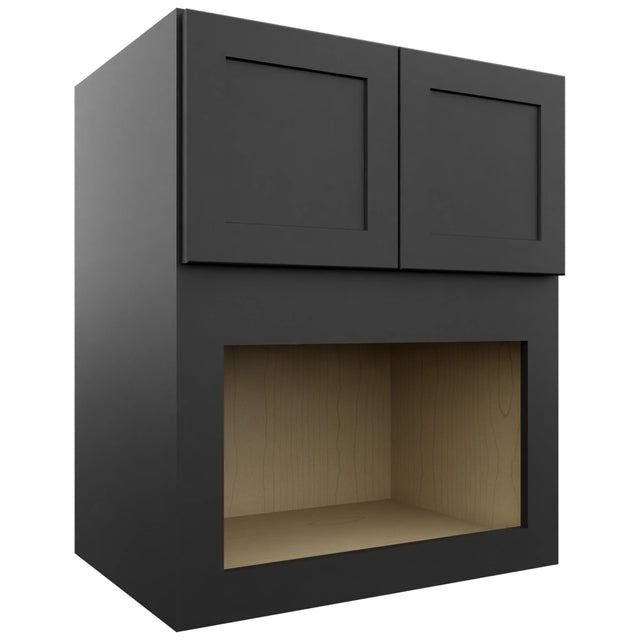 Fabuwood Galaxy Pitch Black MC303621 Wall Microwave Cabinet, Front View