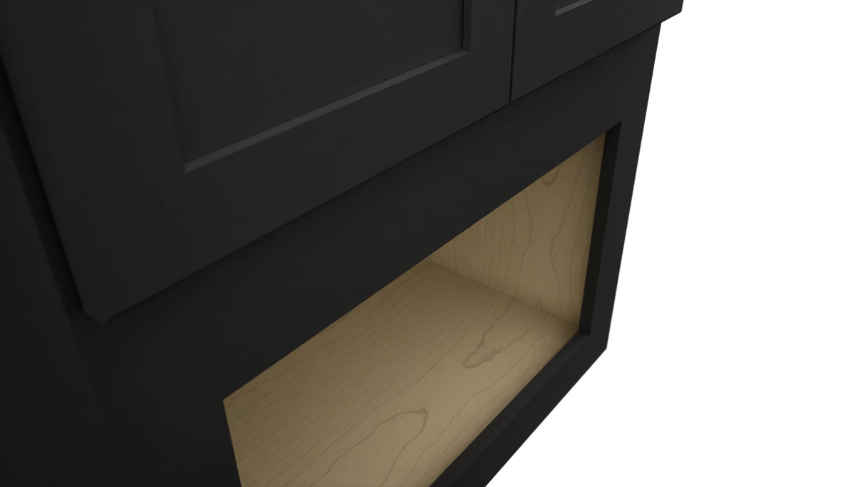 Fabuwood Galaxy Pitch Black MC303921 Wall Microwave Cabinet, Detail View