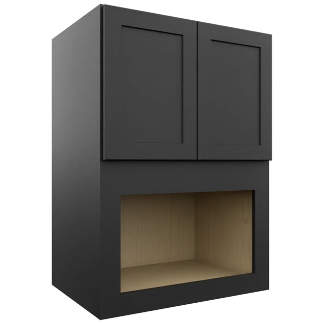 Fabuwood Galaxy Pitch Black MC304221 Wall Microwave Cabinet, Front View