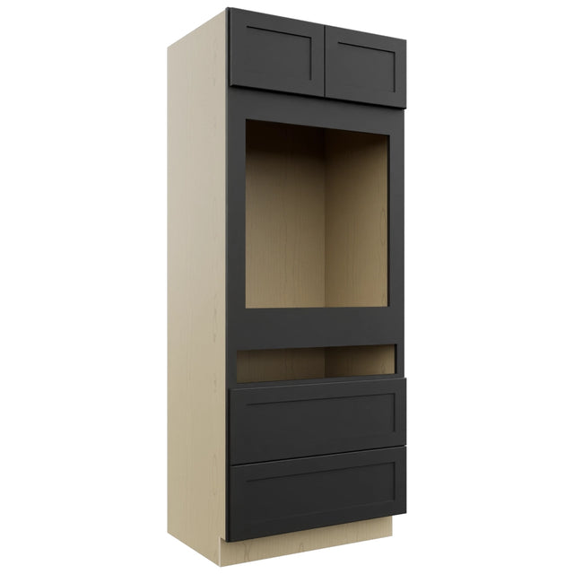 Fabuwood Galaxy Pitch Black OC3384C Tall Oven Cabinet Combo, Front View