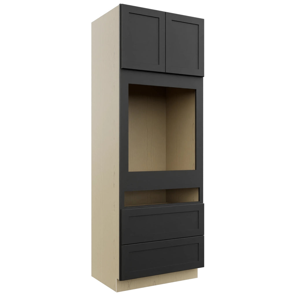 Fabuwood Galaxy Pitch Black OC3393C Tall Oven Cabinet Combo, Front View