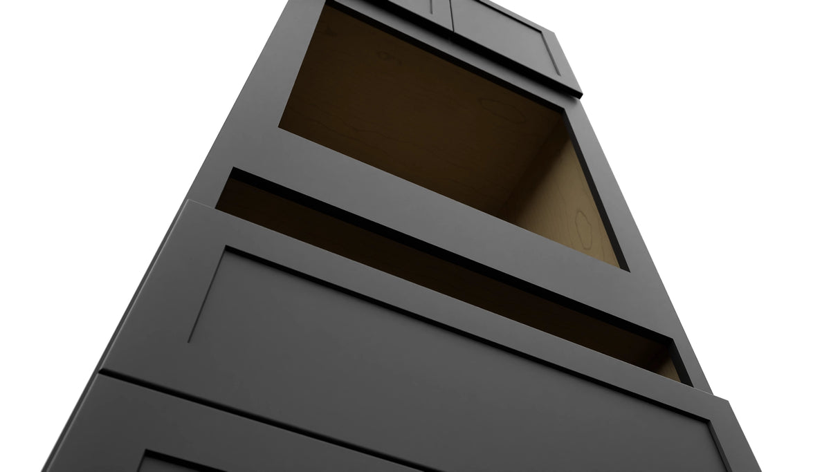Fabuwood Galaxy Pitch Black OC3393C Tall Oven Cabinet Combo, Detail View