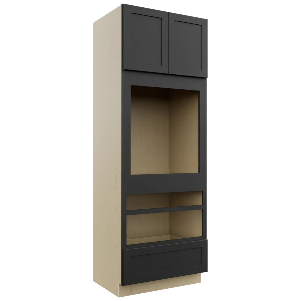 Fabuwood Galaxy Pitch Black OC3393D Tall Oven Cabinet Double, Front View