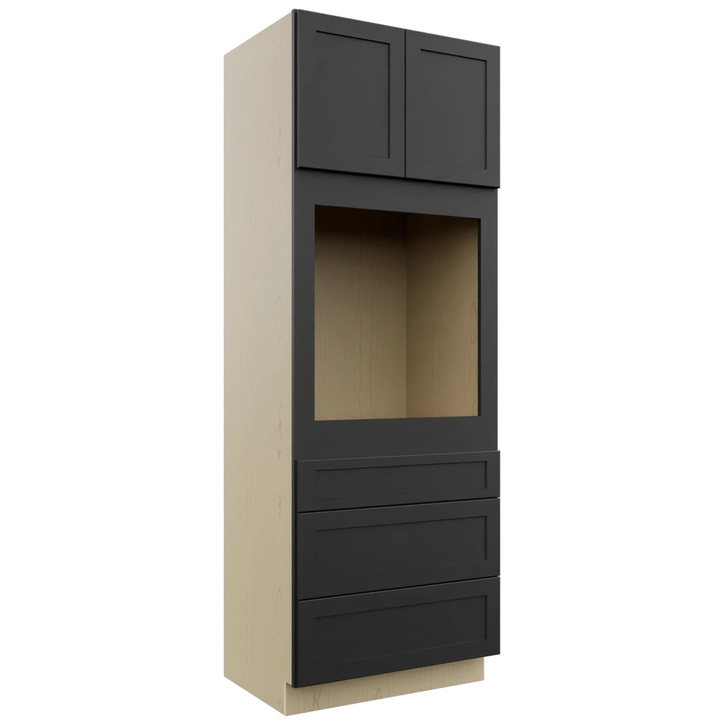 Fabuwood Galaxy Pitch Black OC3393S Tall Oven Cabinet Single, Front View