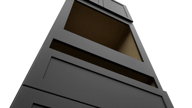 Fabuwood Galaxy Pitch Black OC3396C Tall Oven Cabinet Combo, Detail View