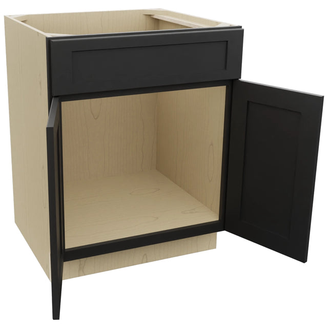 Fabuwood Galaxy Pitch Black SB27 Base Sink Cabinet, Open View