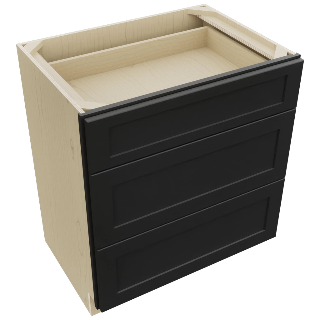 Fabuwood Galaxy Pitch Black VDB30-34 Vanity Drawer Cabinet, Top View