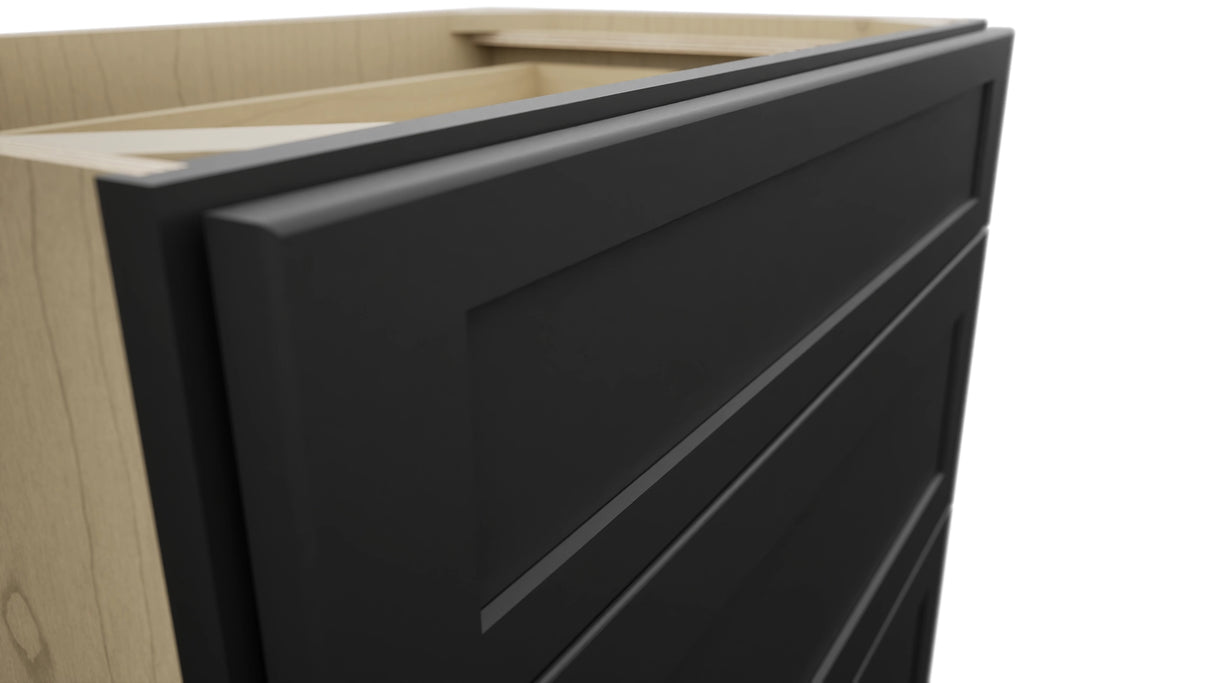Fabuwood Galaxy Pitch Black VDB33-34 Vanity Drawer Cabinet, Detail View