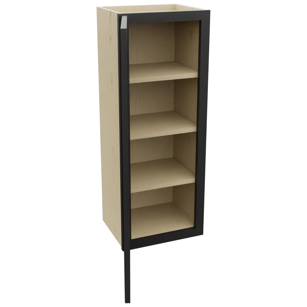Fabuwood Galaxy Pitch Black W1539 Wall Standard Cabinet, Open View