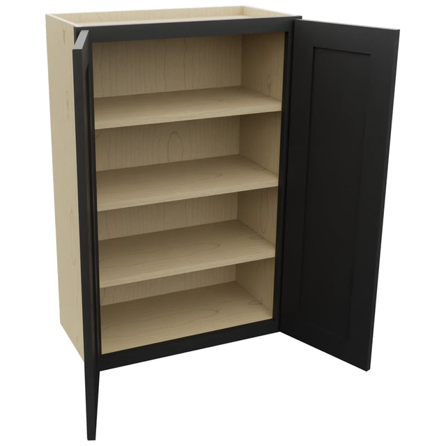 Fabuwood Galaxy Pitch Black W2436 Wall Standard Cabinet, Open View