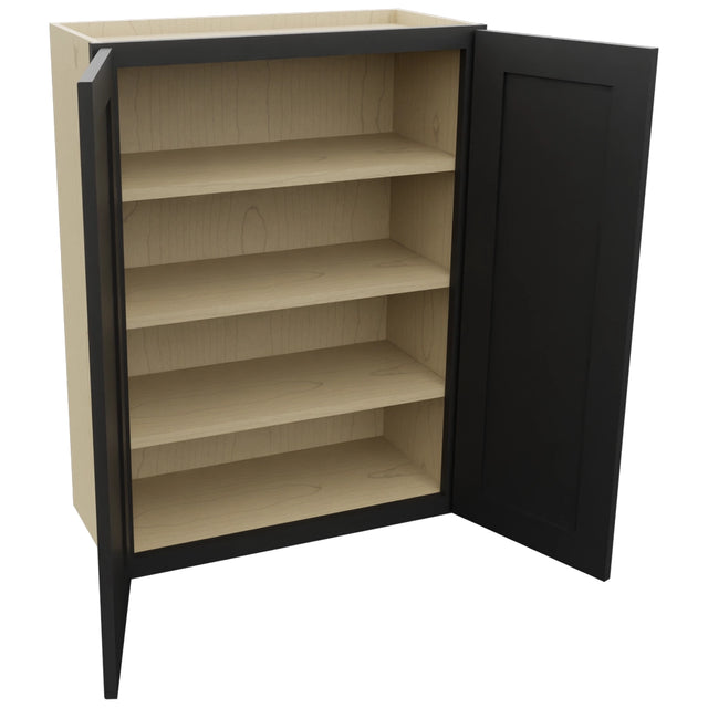 Fabuwood Galaxy Pitch Black W2736 Wall Standard Cabinet, Open View