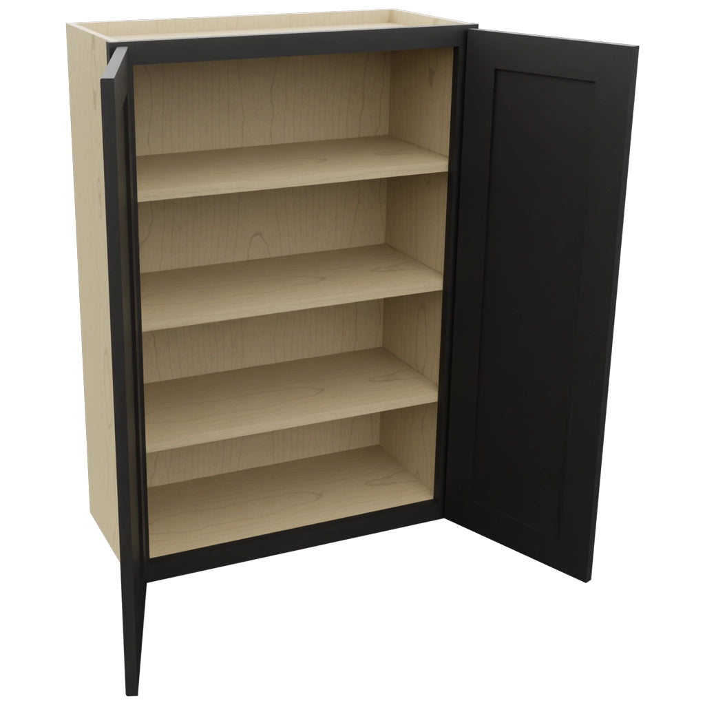Fabuwood Galaxy Pitch Black W2739 Wall Standard Cabinet, Open View