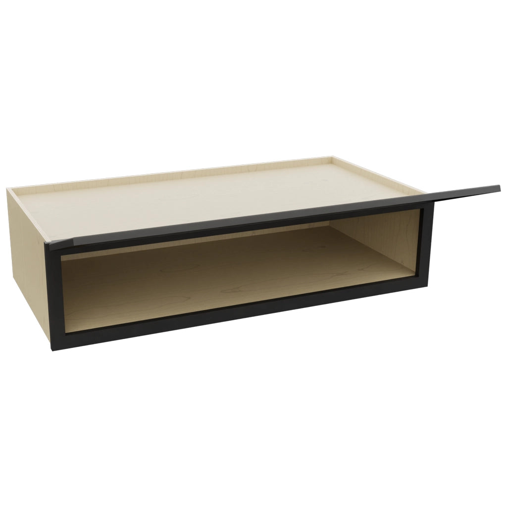 Fabuwood Galaxy Pitch Black W481224LU Wall Deep Cabinet, Open View