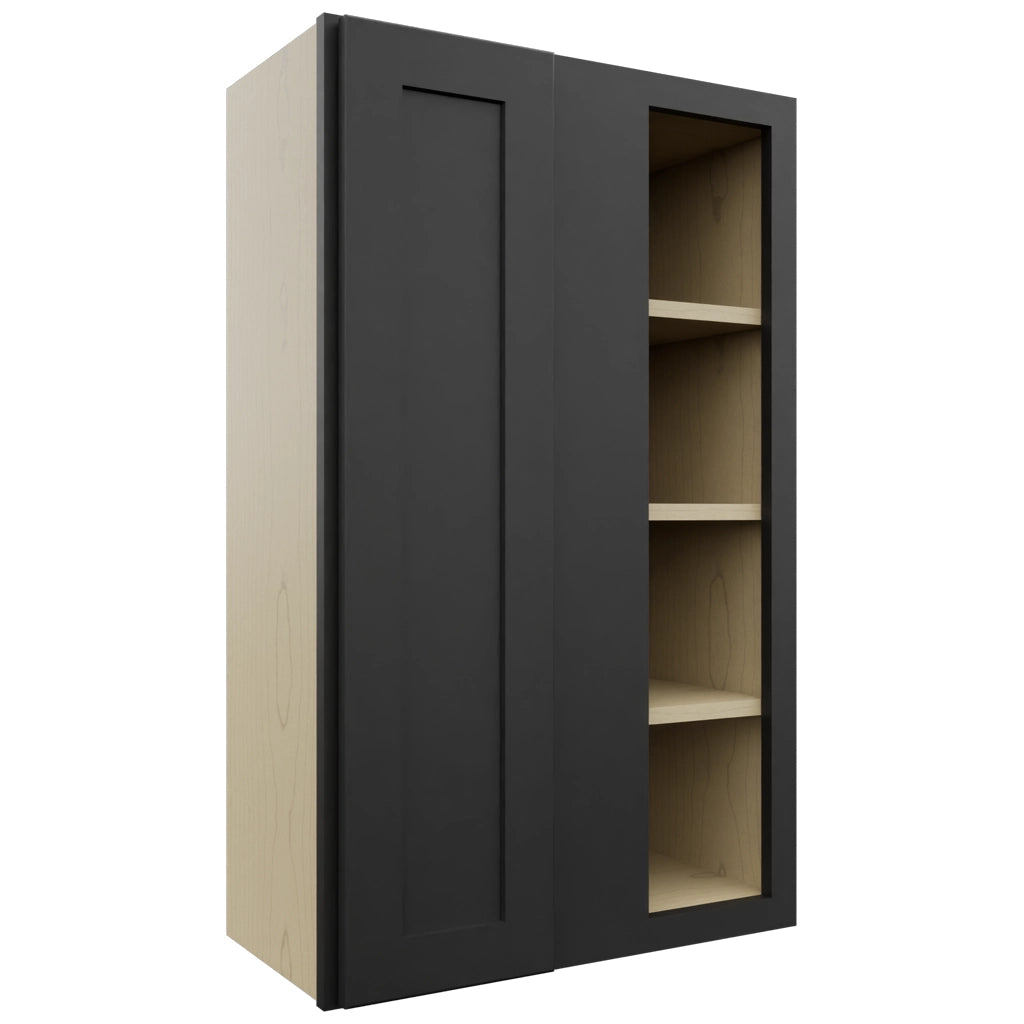 Fabuwood Galaxy Pitch Black WBC2439 Wall Corner Blind Cabinet, Front View
