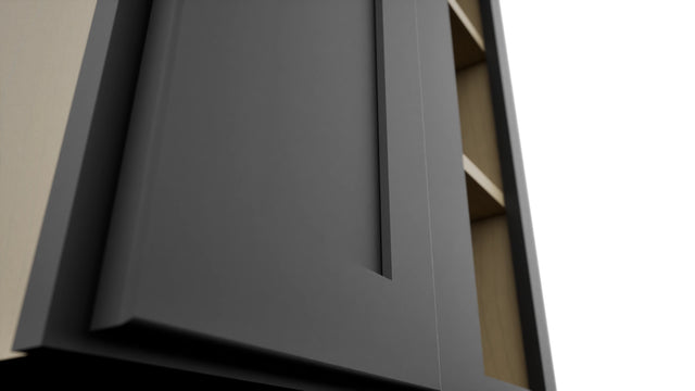Fabuwood Galaxy Pitch Black WBC2442 Wall Corner Blind Cabinet, Detail View