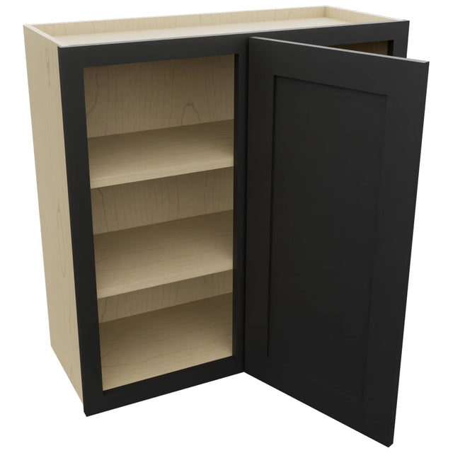 Fabuwood Galaxy Pitch Black WBC3030 Wall Corner Blind Cabinet, Open View