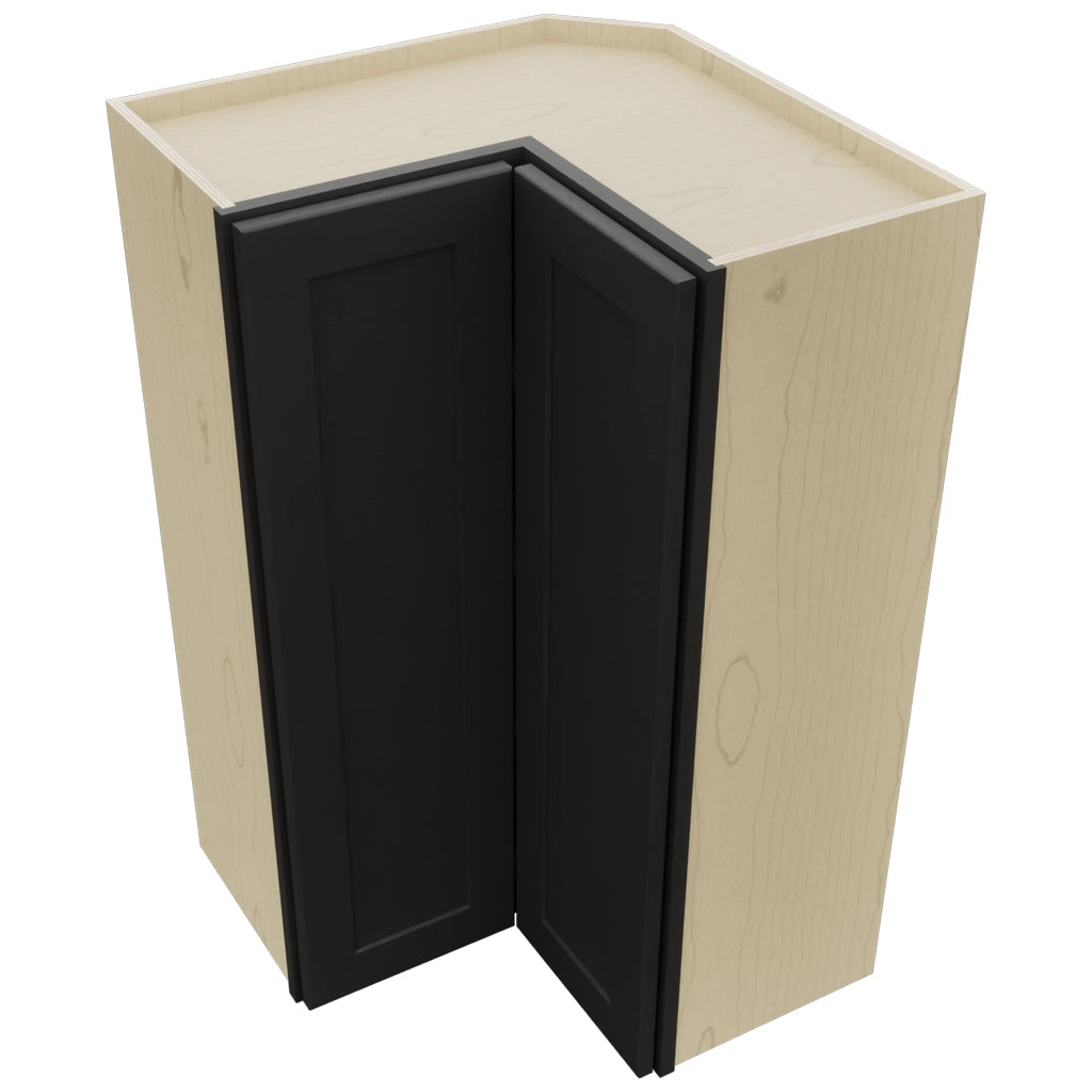 Fabuwood Galaxy Pitch Black WPC2439 Wall Corner Pie Cabinet, Top View