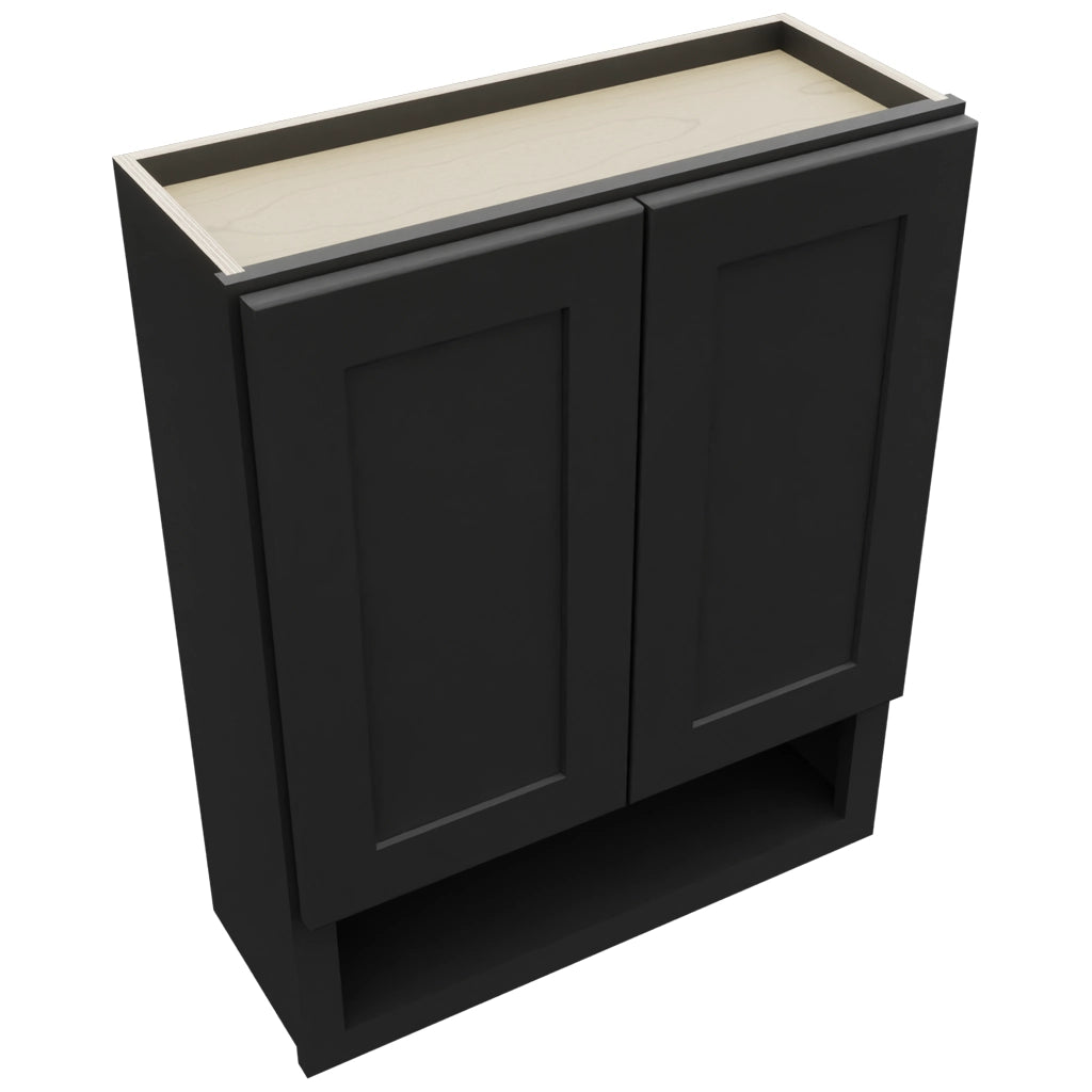 Fabuwood Galaxy Pitch Black WVS2430 Vanity Wall Storage, Top View