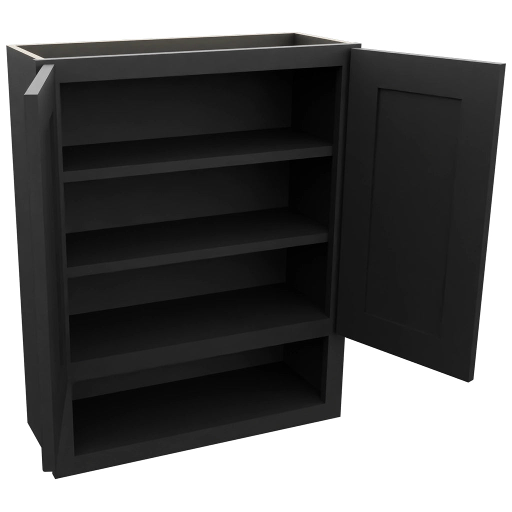 Fabuwood Galaxy Pitch Black WVS2430 Vanity Wall Storage, Open View