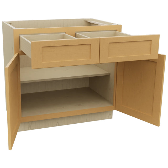 Fabuwood Galaxy Timber B36 Base Standard Cabinet, Open View