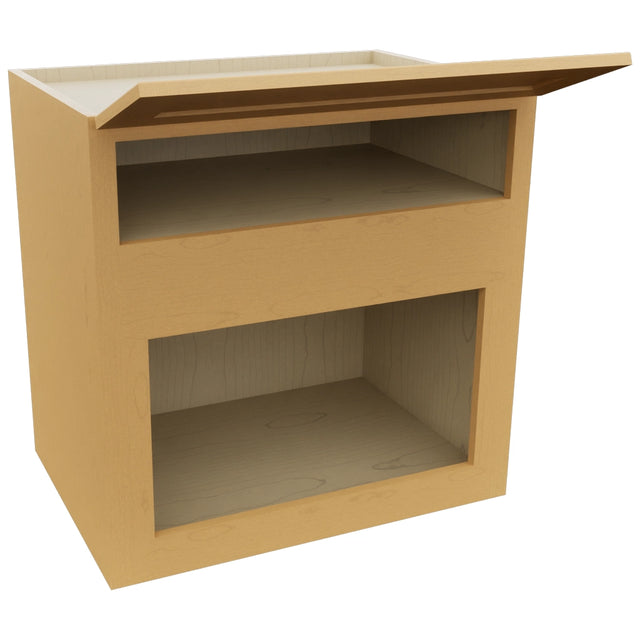 Fabuwood Galaxy Timber MC303021 Wall Microwave Cabinet, Open View