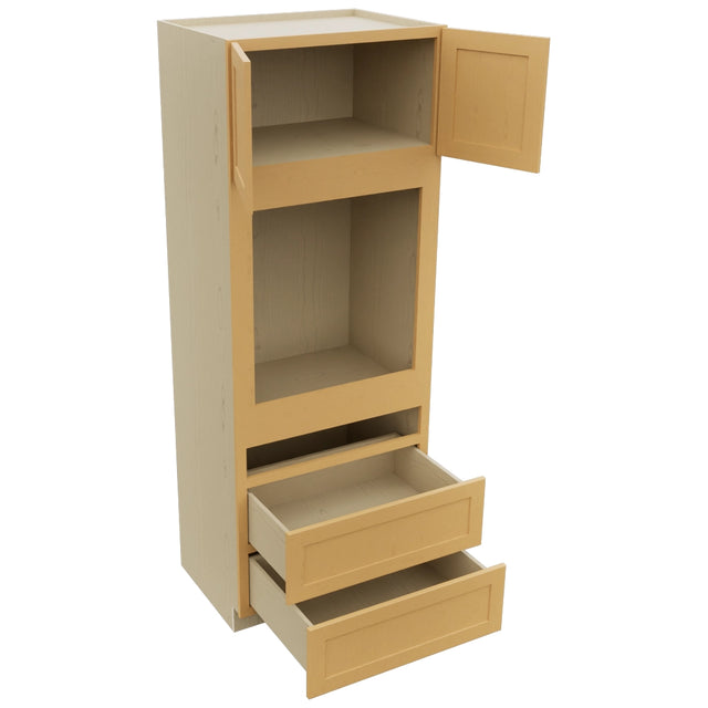 Fabuwood Galaxy Timber OC3390C Tall Oven Cabinet Combo, Open View
