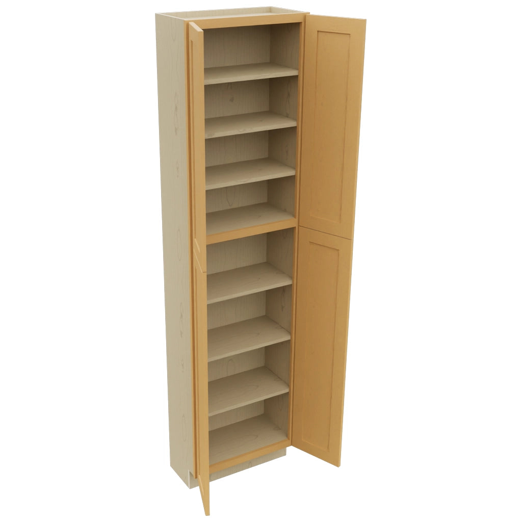 Fabuwood Galaxy Timber TP241293 Tall Pantry Cabinet, Open View