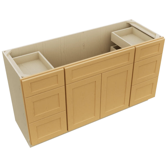 Fabuwood Galaxy Timber VSD60SINGLE Vanity Combo Cabinet, Top View