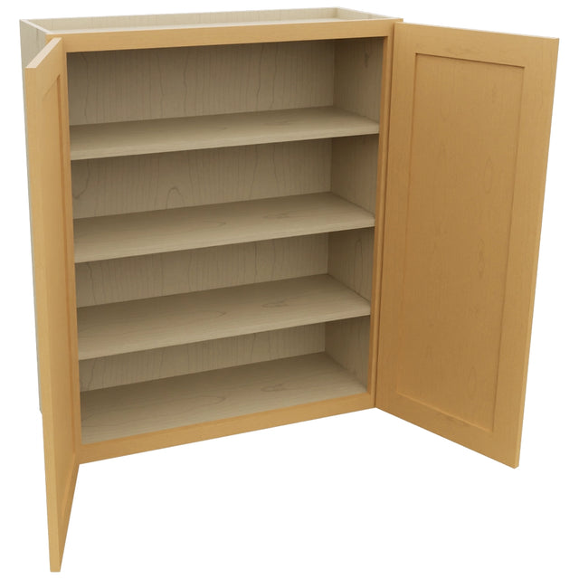 Fabuwood Galaxy Timber W3339 Wall Standard Cabinet, Open View