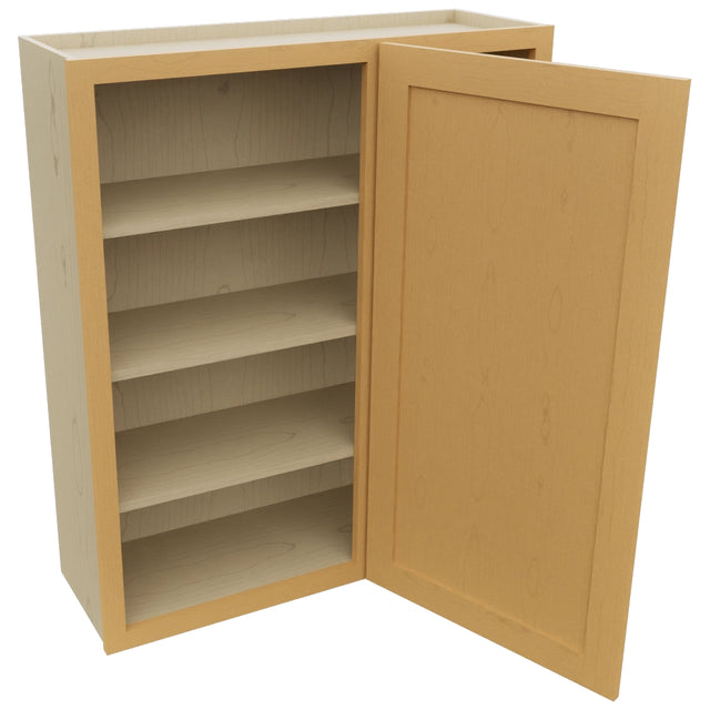 Fabuwood Galaxy Timber WBC3642 Wall Corner Blind Cabinet, Open View