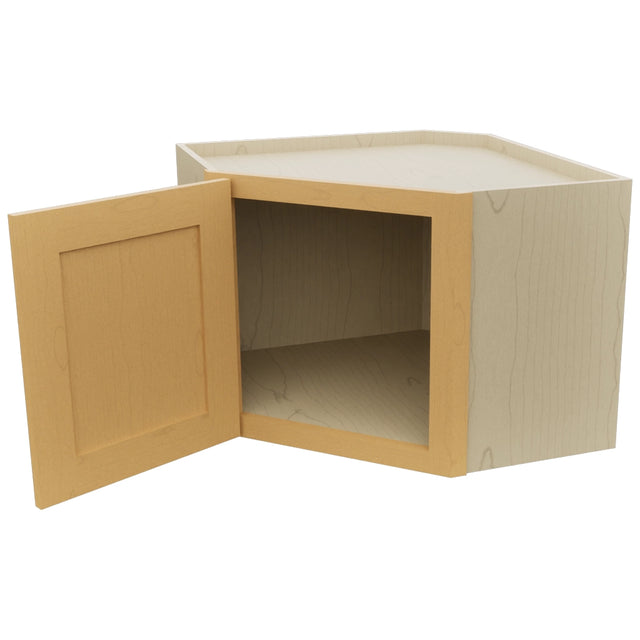 Fabuwood Galaxy Timber WDC2418 Wall Corner Diagonal Cabinet, Open View