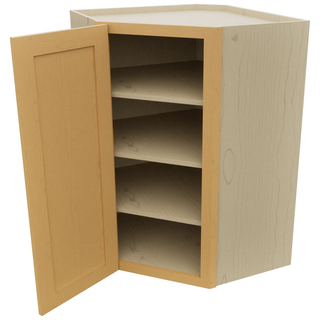 Fabuwood Galaxy Timber WDC2739 Wall Corner Diagonal Cabinet, Open View
