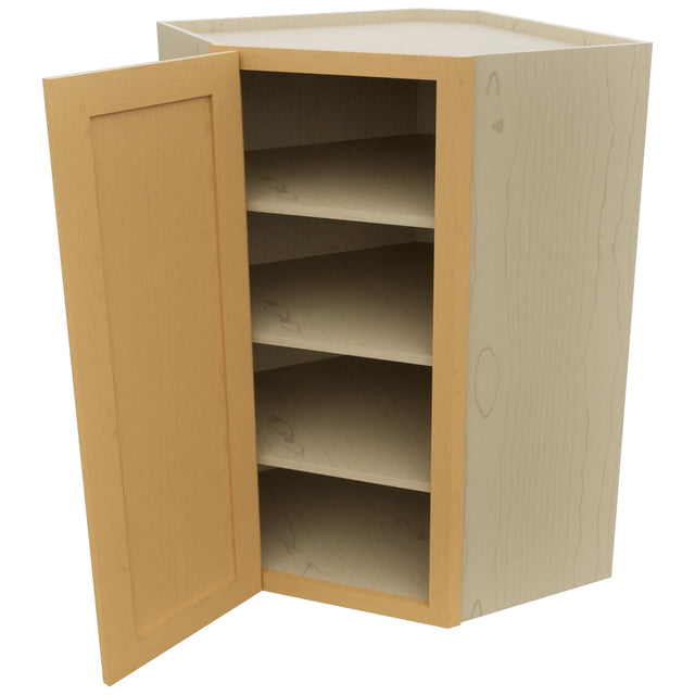 Fabuwood Galaxy Timber WDC2742 Wall Corner Diagonal Cabinet, Open View