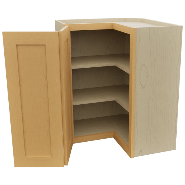 Fabuwood Galaxy Timber WPC2430 Wall Corner Pie Cabinet, Open View
