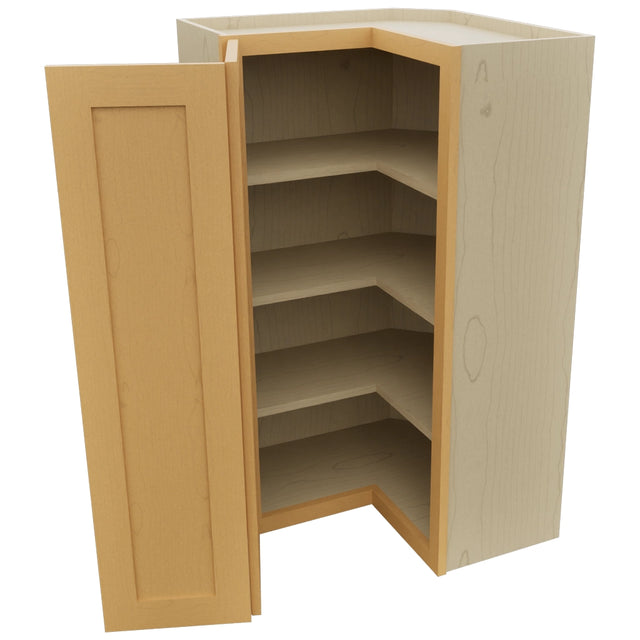 Fabuwood Galaxy Timber WPC2442 Wall Corner Pie Cabinet, Open View