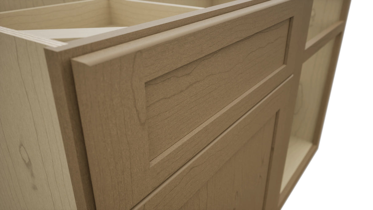 Fabuwood Galaxy Truffle BLB48/51 Base Corner Blind Cabinet, Detail View