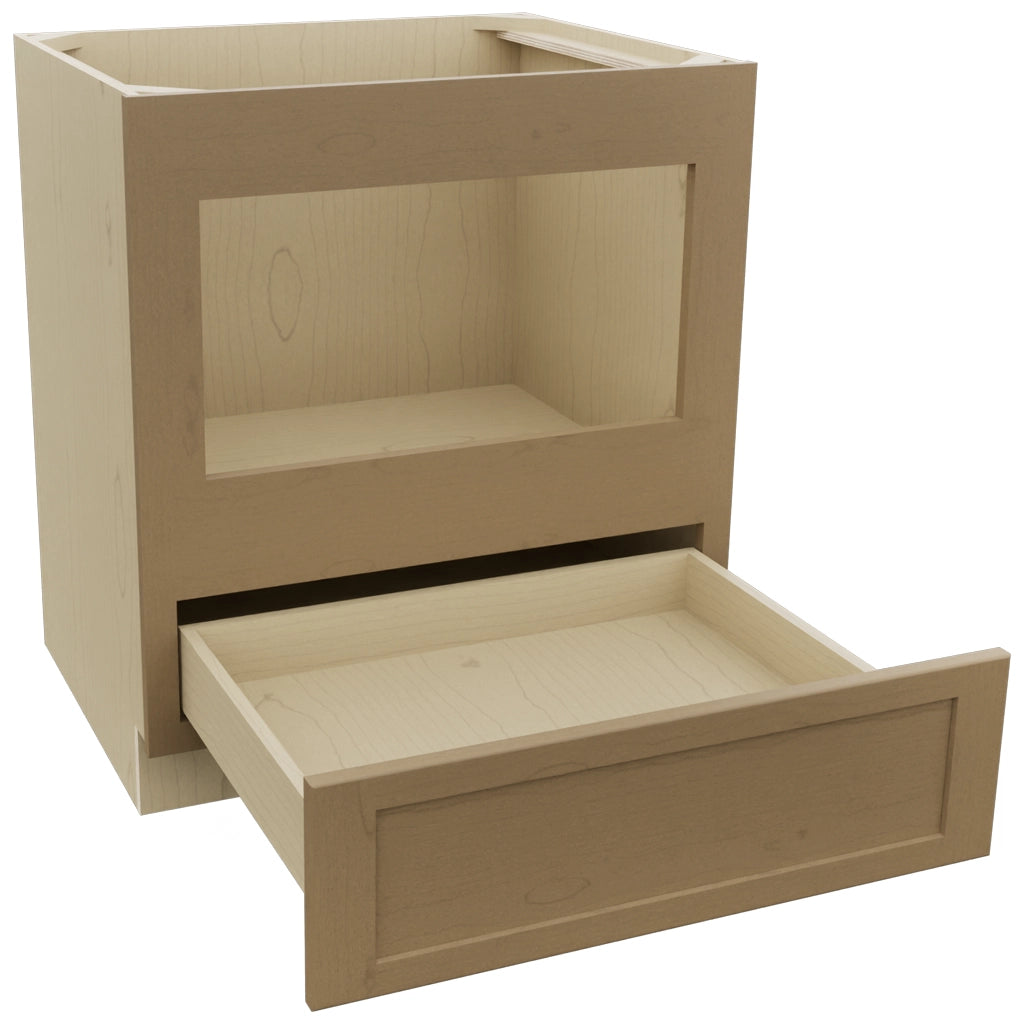 Fabuwood Galaxy Truffle BMC30 Base Microwave Cabinet, Open View