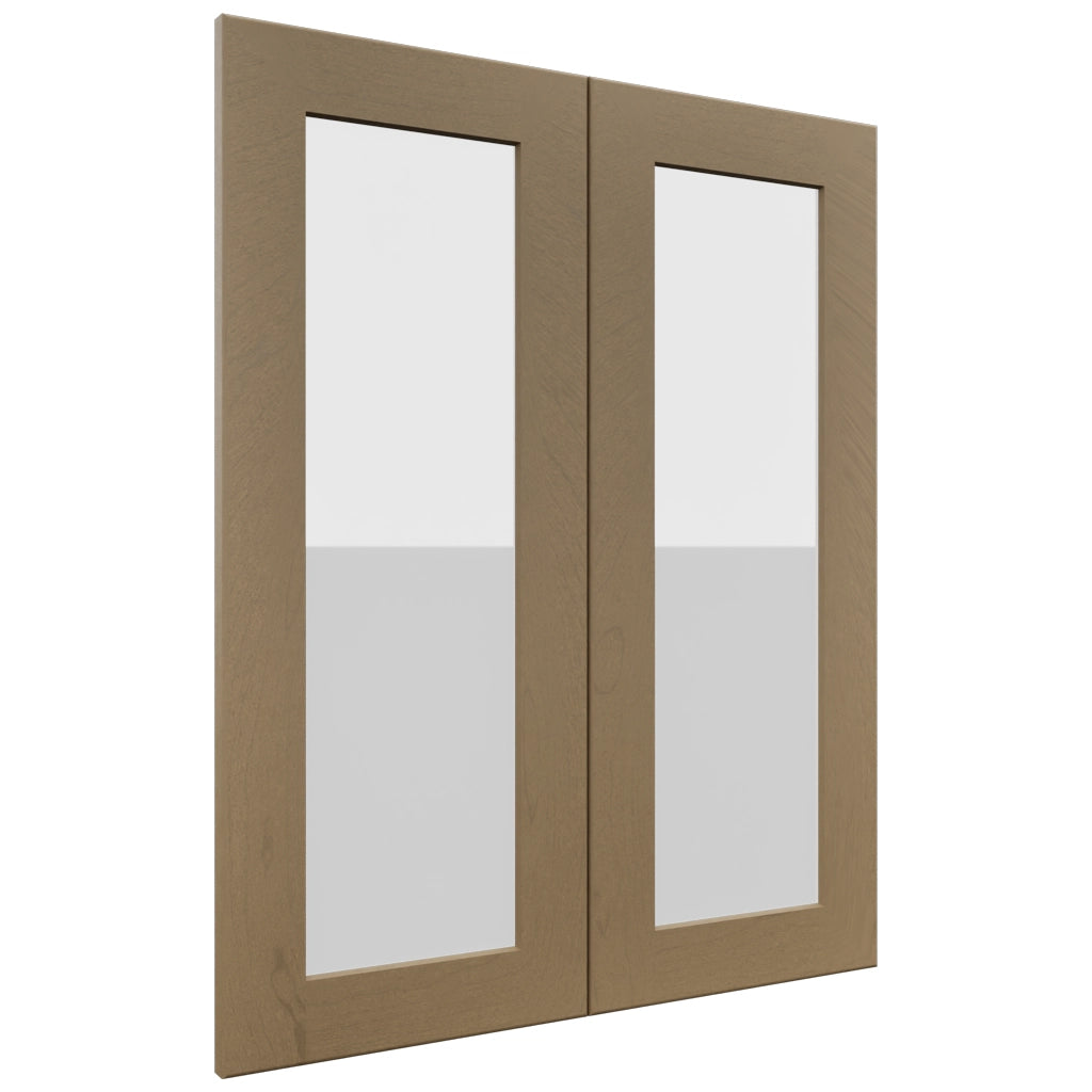 Fabuwood Galaxy Truffle DS GDW2430 Wall Glass Door, Front View