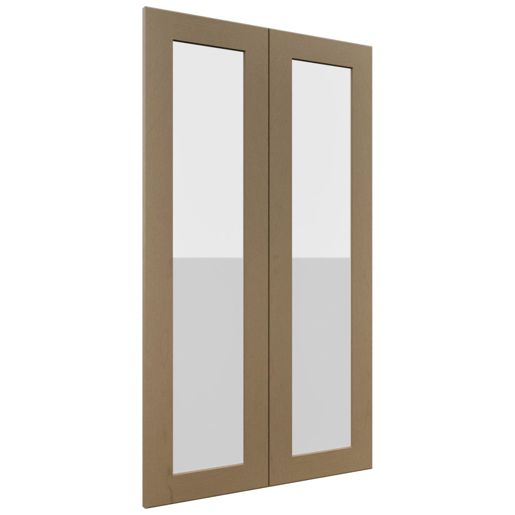 Fabuwood Galaxy Truffle DS GDW2442 Wall Glass Door, Front View