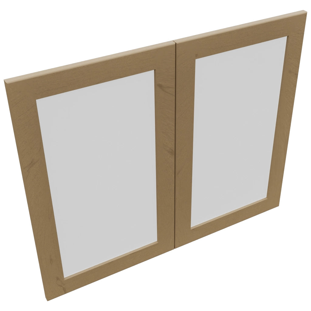 Fabuwood Galaxy Truffle DS GDW3630 Wall Glass Door, Top View