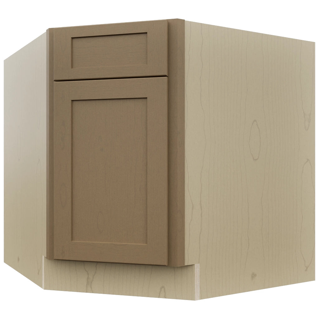 Fabuwood Galaxy Truffle DSB36 Base Corner Diagonal Sink Cabinet, Front View
