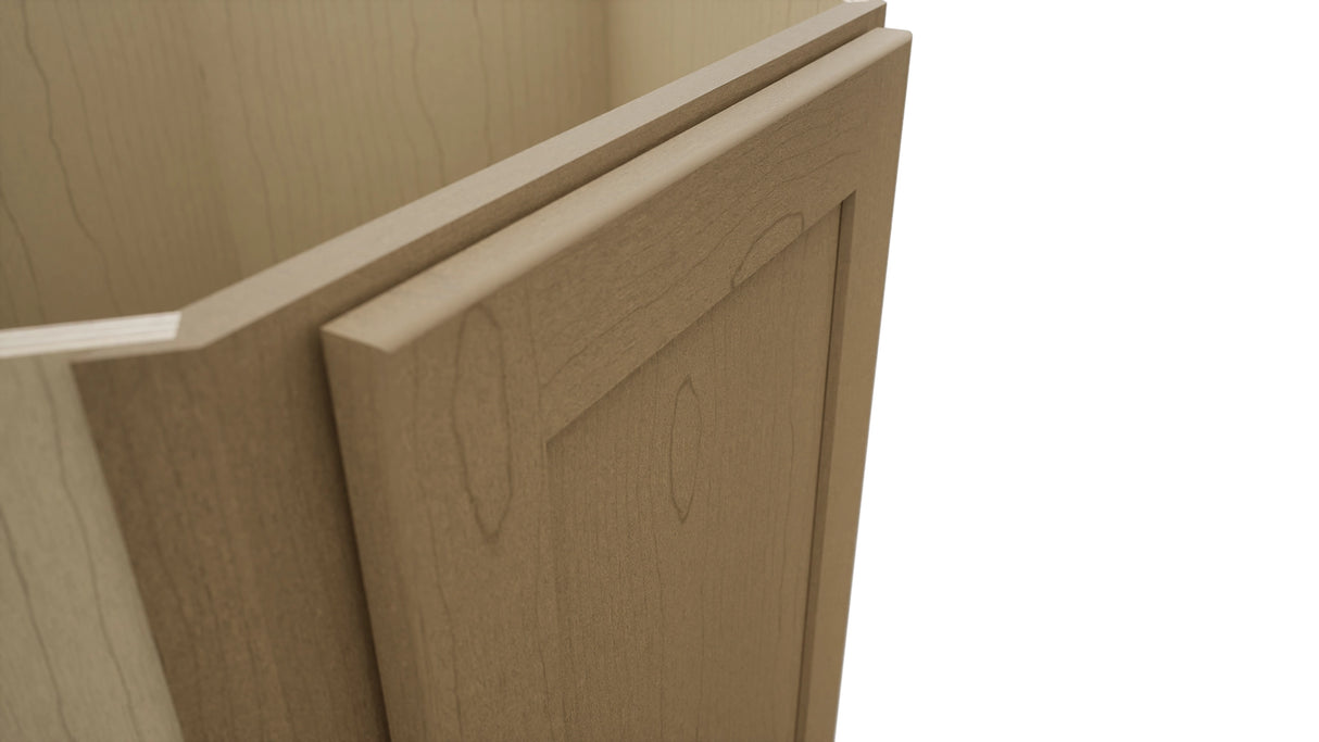 Fabuwood Galaxy Truffle DSB36FD Base Corner Diagonal Sink Cabinet, Detail View