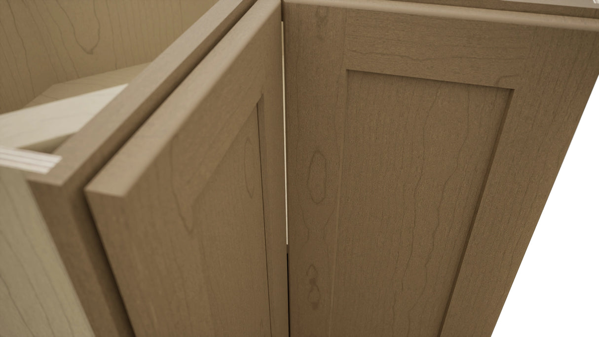 Fabuwood Galaxy Truffle ERB36 Base Corner Easy Reach Cabinet, Detail View